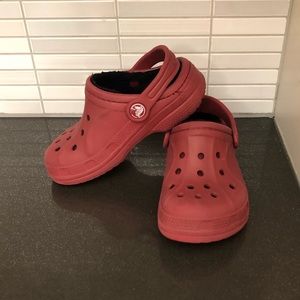 Unisex Red lined youth CROCS